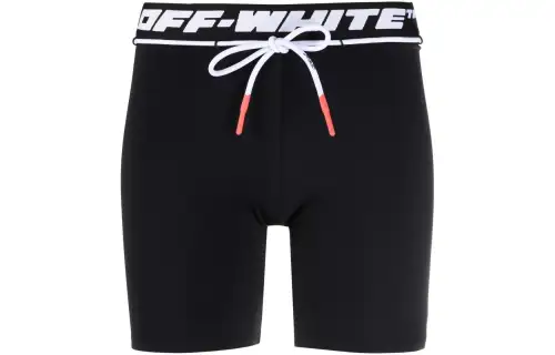 OFF-WHITE logo-waistband running shorts