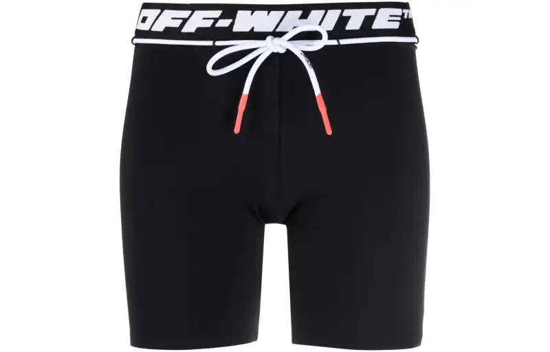 OFF-WHITE logo-waistband running shorts