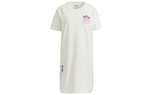 Adidas Originals Short Sleeved Dress Women's White