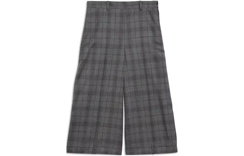 Balenciaga Checked Deconstructed Long Shorts