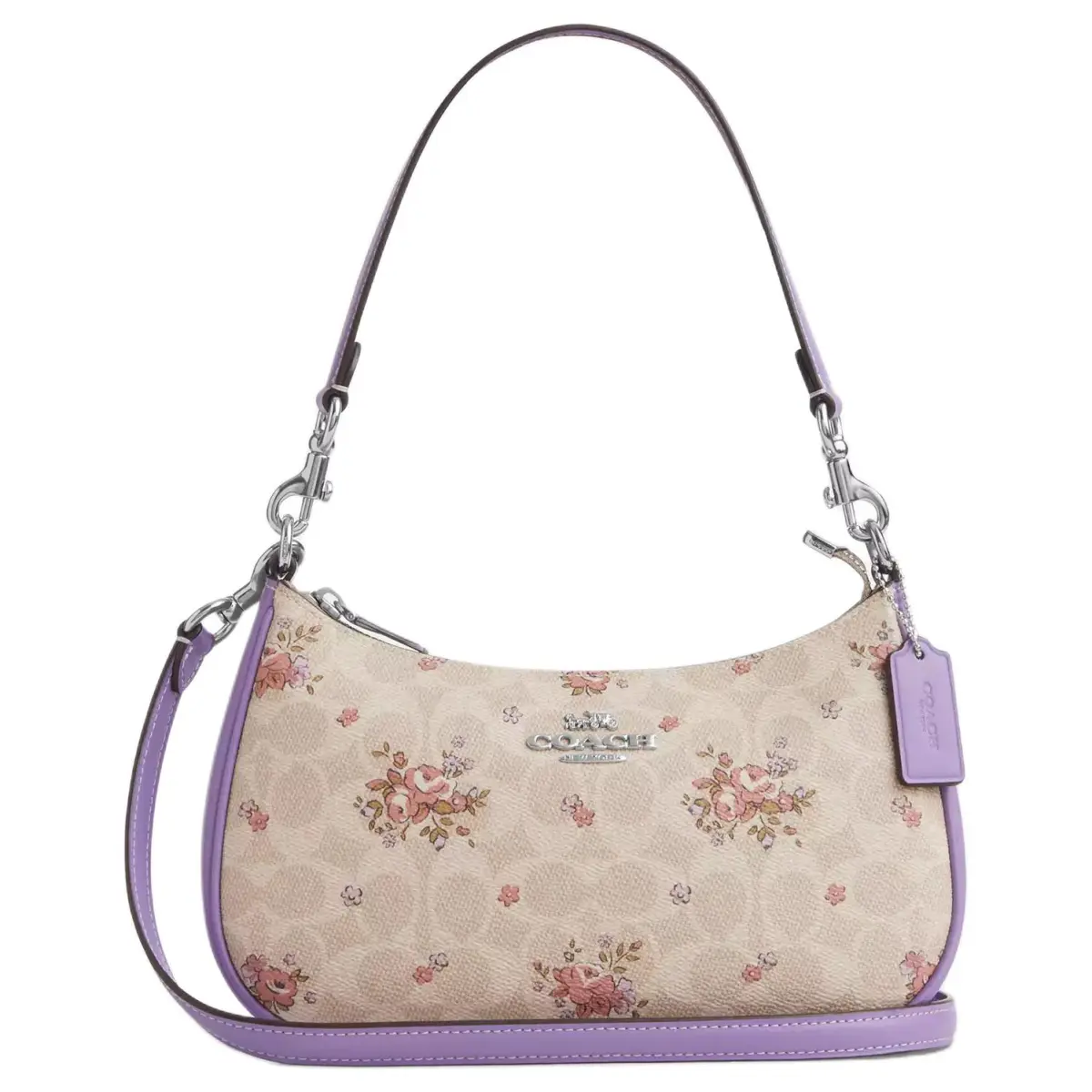 COACH Teri Coated Canvas One Shoulder Handbag Medium Women's Multicolor