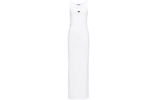 PRADA SS23 Sleeveless Dress Women's White