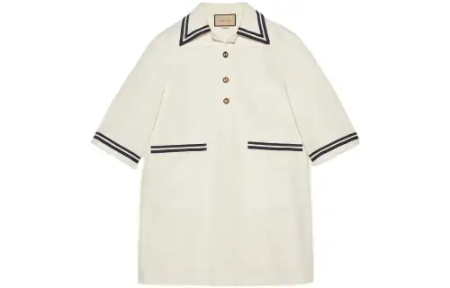 GUCCI Pre Owned 2000s Sailor collar Cotton Dress