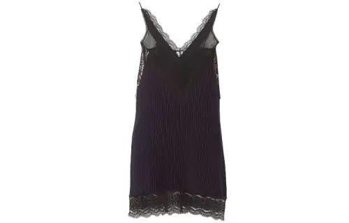 Burberry Sleeveless Dresses Women's Ink Blue V Neck Moderate