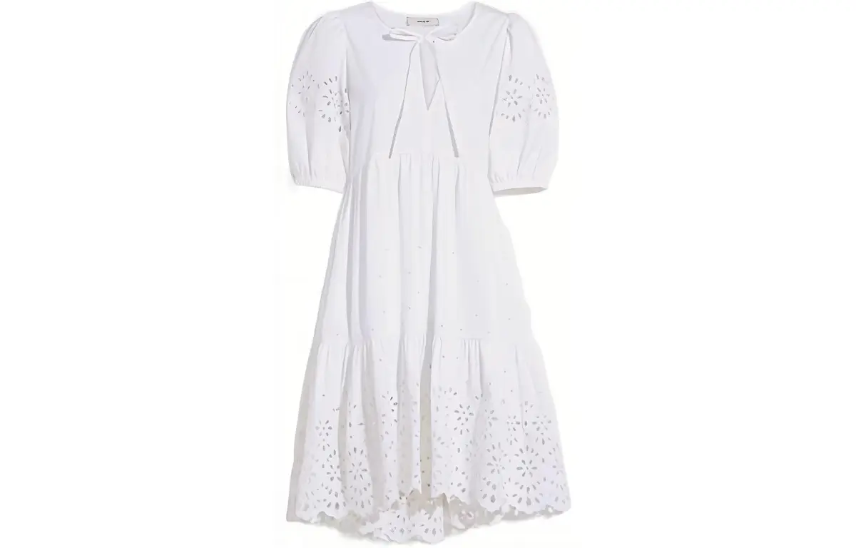 COACH SS22 Short Sleeved Dress Women's White
