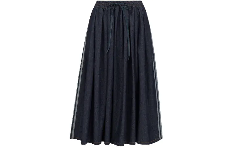 DIOR SS22 Denim Long Skirt Women's Blue