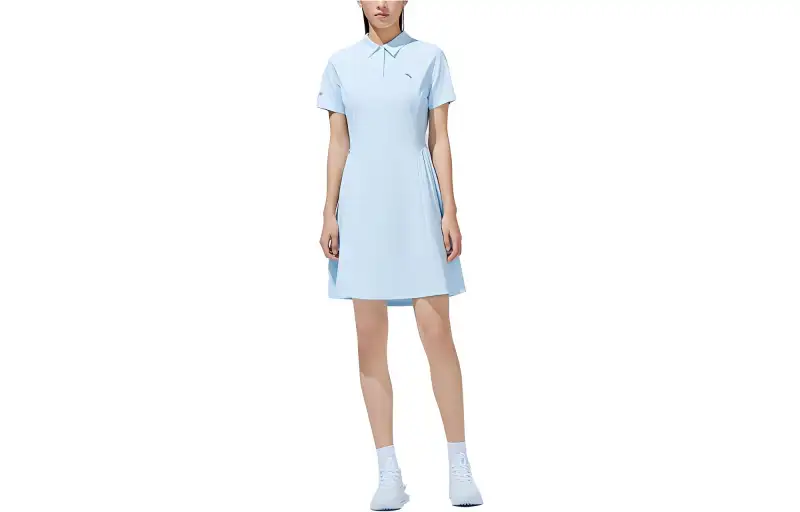 Anta Sports Life Collection Short Sleeved Dress Women's Keling Blue