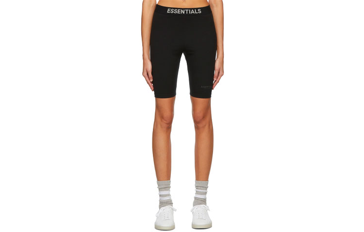 Fear of God Essentials FW20 Athletic Bike Shorts Black Sports Cycling Stretch Casual Shorts Women's Black
