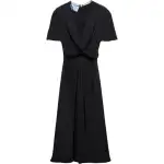 Prada V-neck short-sleeve midi dress