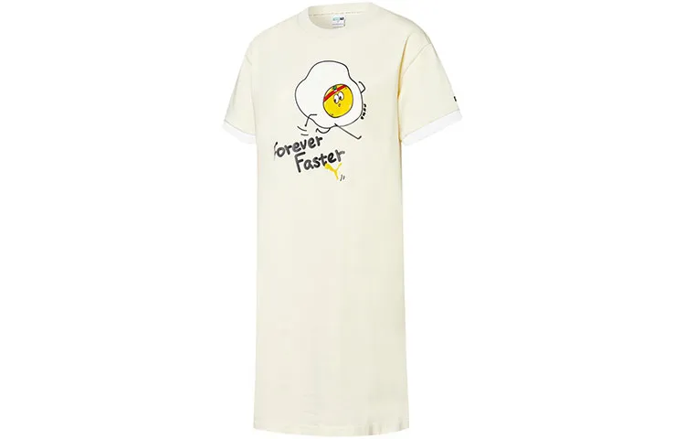 PUMA Short Sleeved Dress Women's Ivory White
