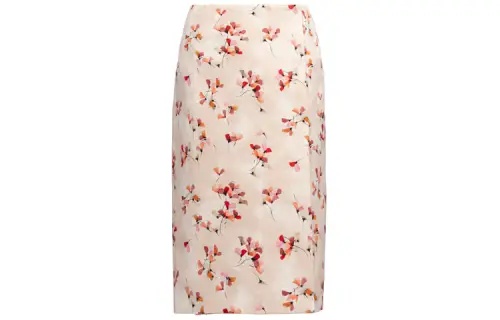 PRADA Leather Long Skirt Women's