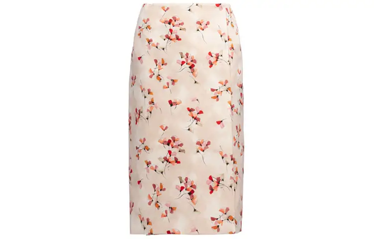 PRADA Leather Long Skirt Women's