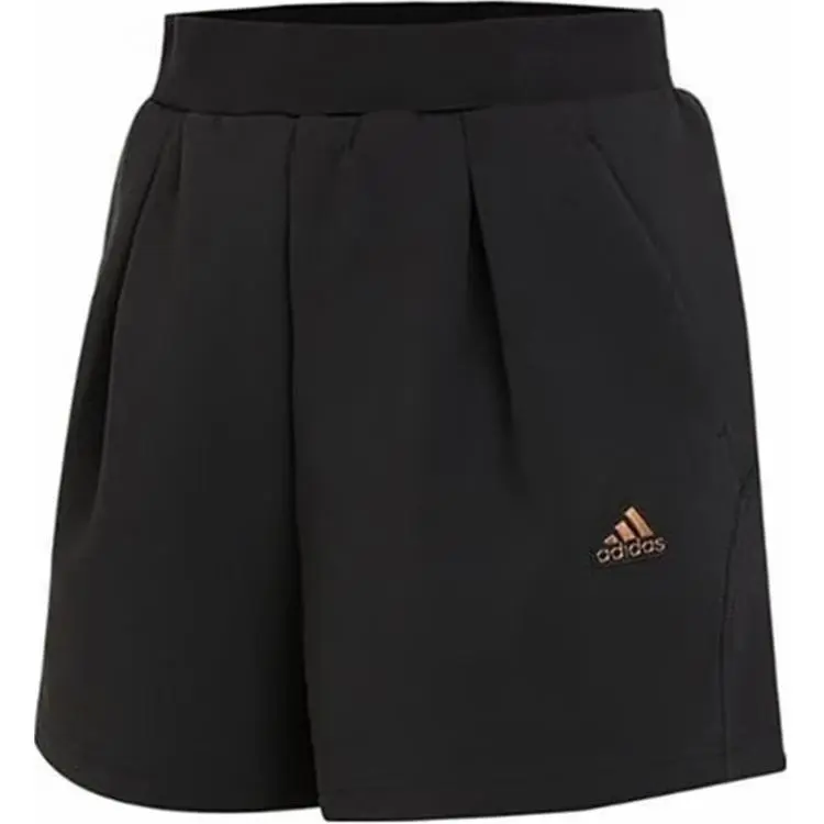 Adidas Casual Shorts Women's Black Moderate Straight Fit Pants