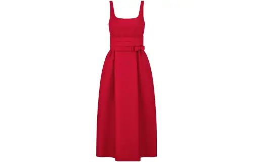 DIOR SS23 Sleeveless Dress Women's Crimson