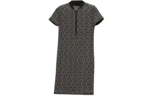HERMES SS22 Short Sleeved Dress Women's Black