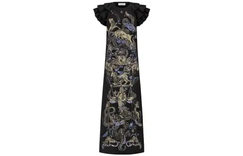 DIOR SS23 Short Sleeved Dress Women's Black