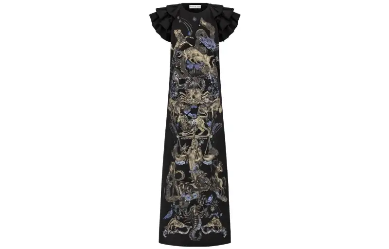 DIOR SS23 Short Sleeved Dress Women's Black