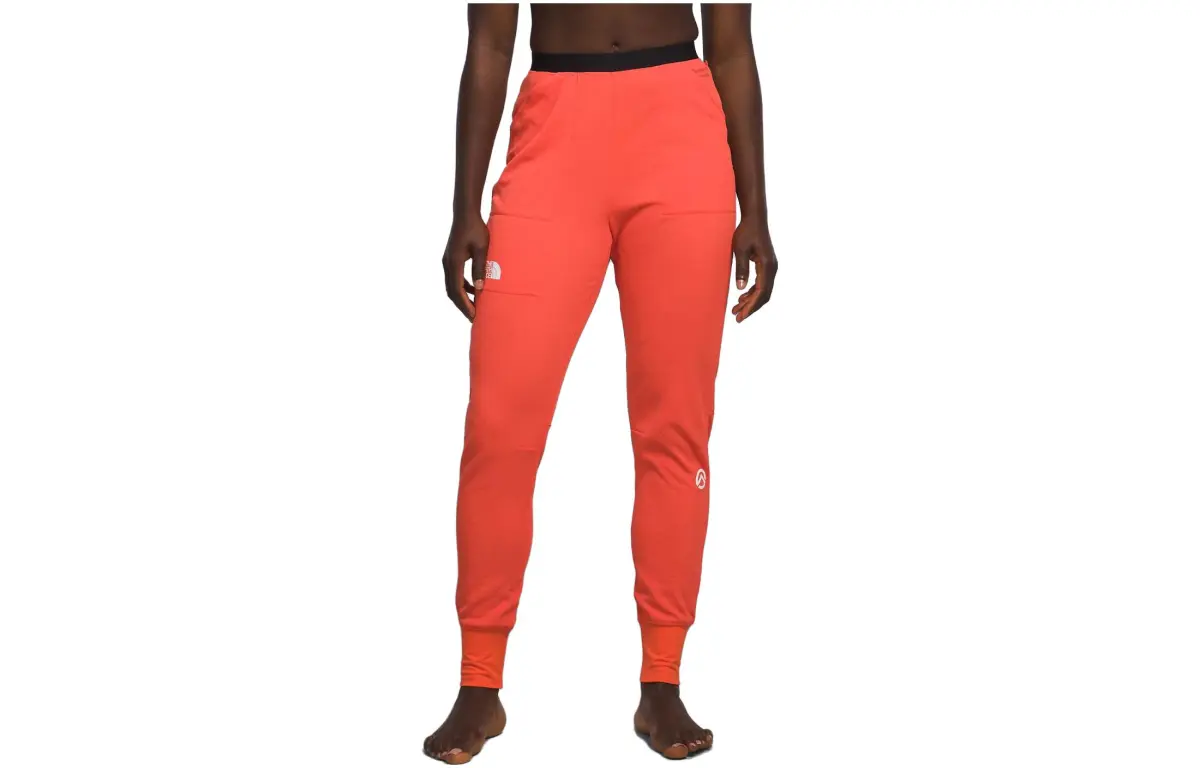 THE NORTH FACE Knitted Sweatpants Women's Orange Moderate Cuffed Pants