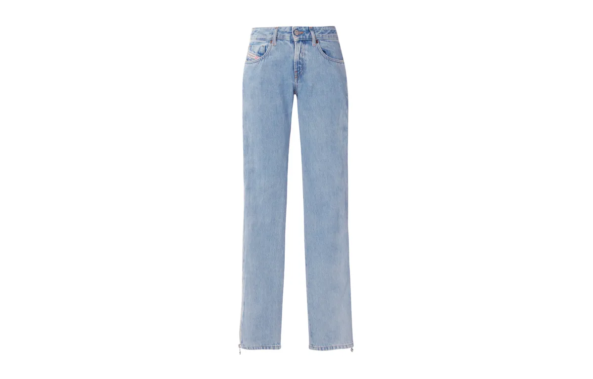 DIESEL Jeans Women's Blue Moderate Straight Fit Pants