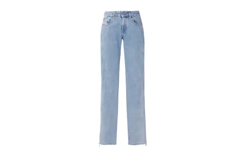 DIESEL Jeans Women's Blue Moderate Straight Fit Pants