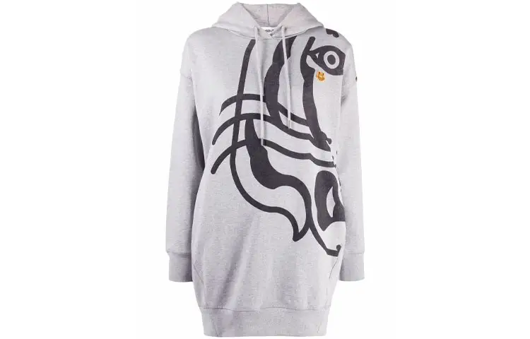 KENZO K-Tiger Hooded Sweater Dress