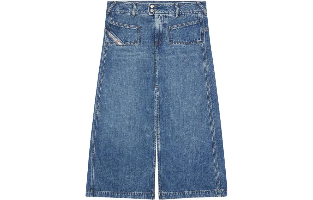 DIESEL De-Yinka Denim Midi Skirt