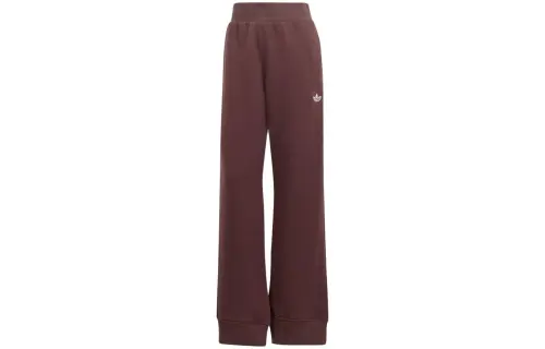 Adidas Originals Knitted Sweatpants Women's Brown Moderate Straight Fit Pants