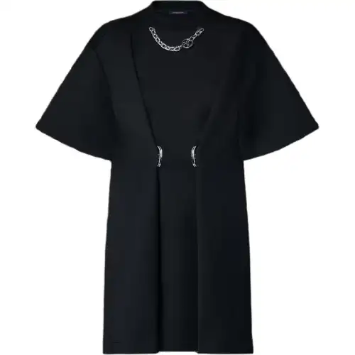 LOUIS VUITTON SS24 Short Sleeved Dress Women's Black