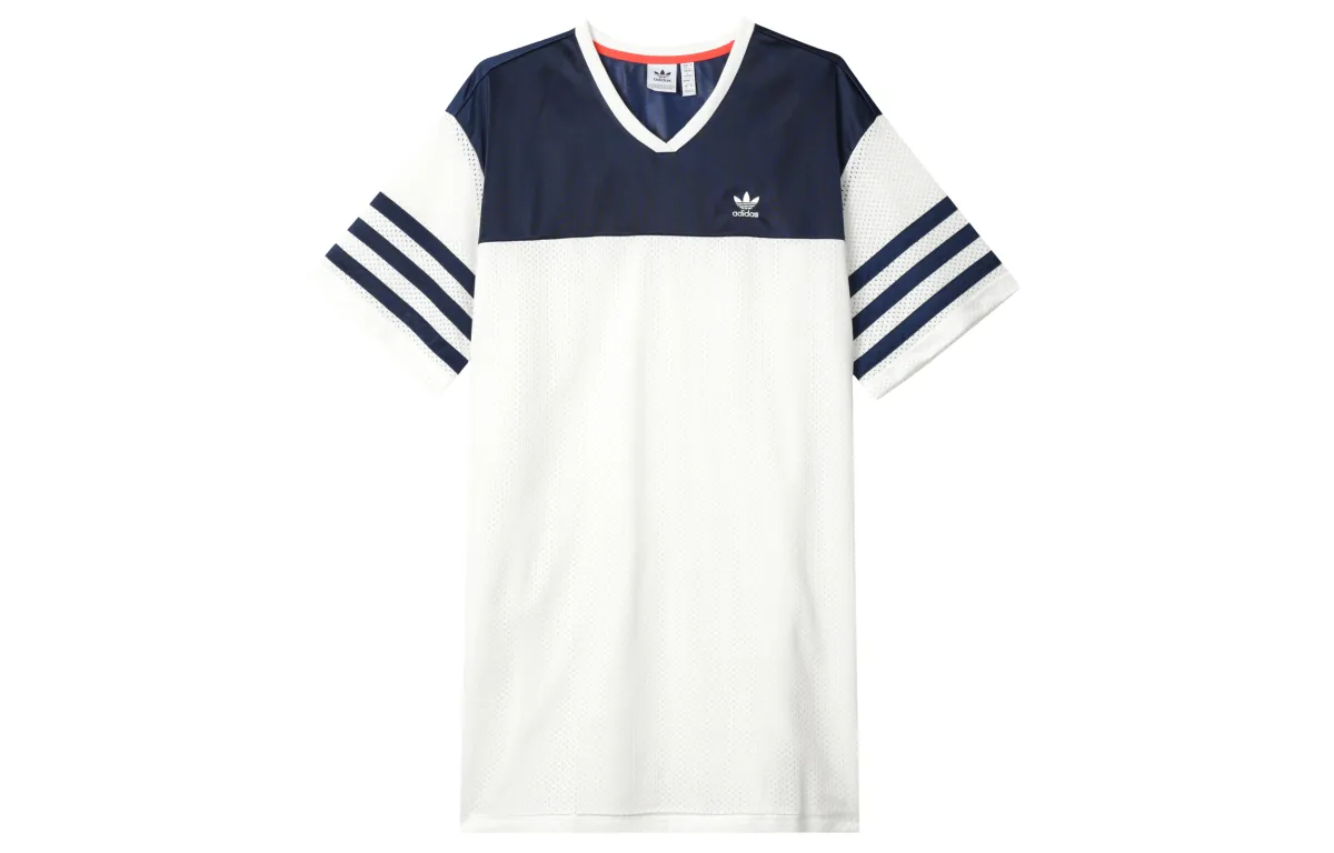 Adidas Originals Short Sleeved Dress Women's White/Dark Indigo