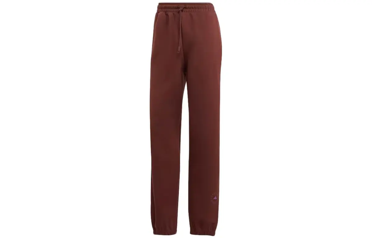 Adidas Knitted Sweatpants Women's Chocolate Moderate Straight Fit Pants