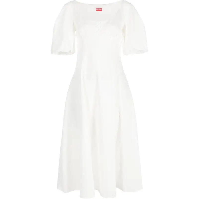 KENZO Short Sleeved Flared Midi Dress