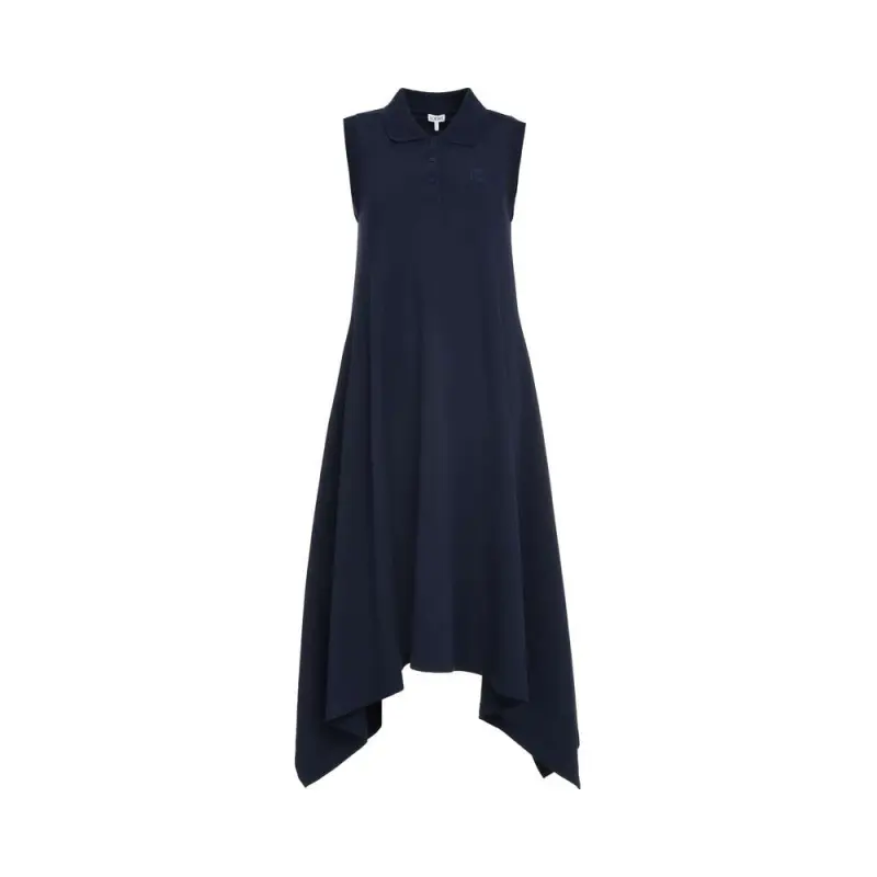 LOEWE Sleeveless Dresses Women's Dark Blue Polo Collar Moderate