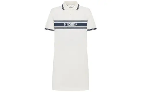 DIOR FW21 Short Sleeved Dress Women's White