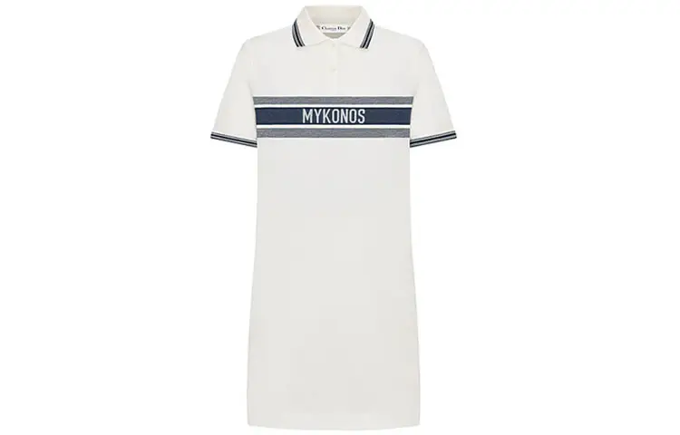 DIOR FW21 Short Sleeved Dress Women's White