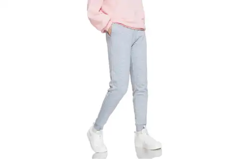 ANTA Life Collection Knitted Sweatpants Women's Gray Heather Gray Thickened Cuffed Pants