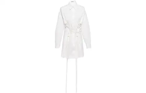 Prada lace-up shirt dress
