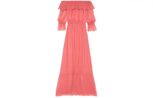 【Previous Season】off-shoulder silk chiffon dress