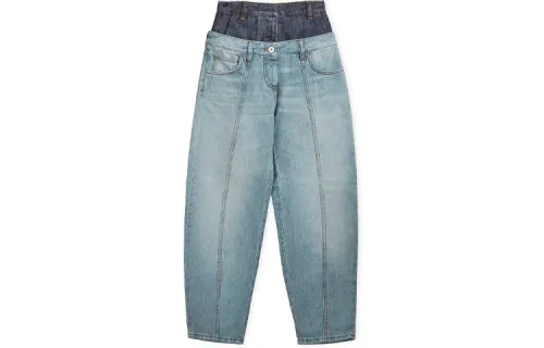 LOEWE Jeans Women's Blue Moderate Straight Fit Pants