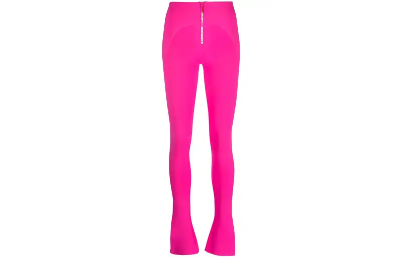 OFF WHITE Zip front Side slit Leggings