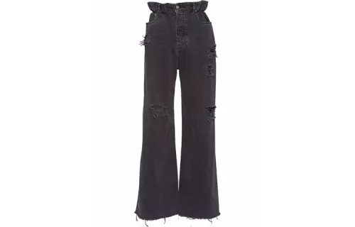 MIU MIU Jeans Women's Black Moderate Flared Pants