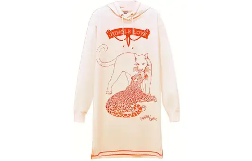 HERMES FW22 Long Sleeved Dress Women's Straw Beige