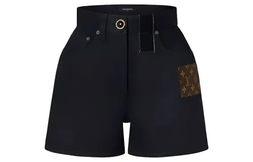 LOUIS VUITTON New Quarterly Products Of LV Casual Shorts Women's Black Moderate