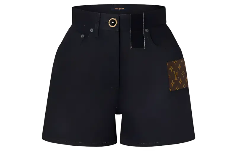 LOUIS VUITTON New Quarterly Products Of LV Casual Shorts Women's Black Moderate