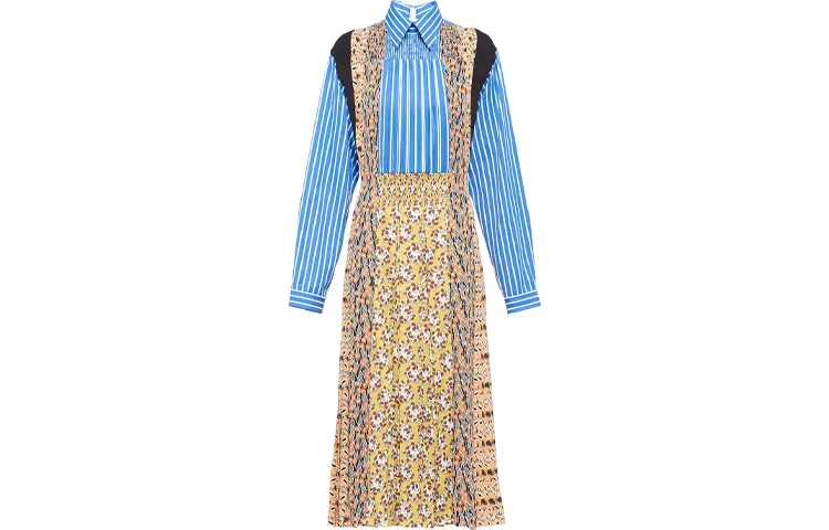 PRADA Long Sleeved Dress Women's Blue