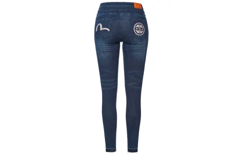 EVISU Lantern Pants Thin Jeans Women's Blue