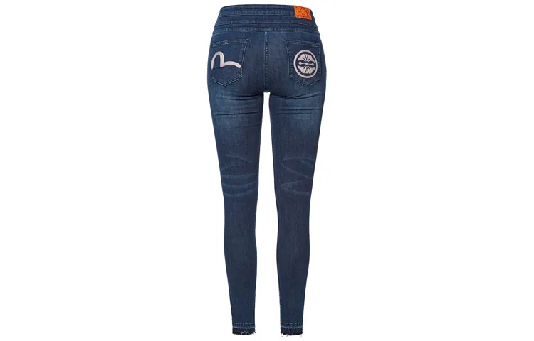 EVISU Lantern Pants Thin Jeans Women's Blue