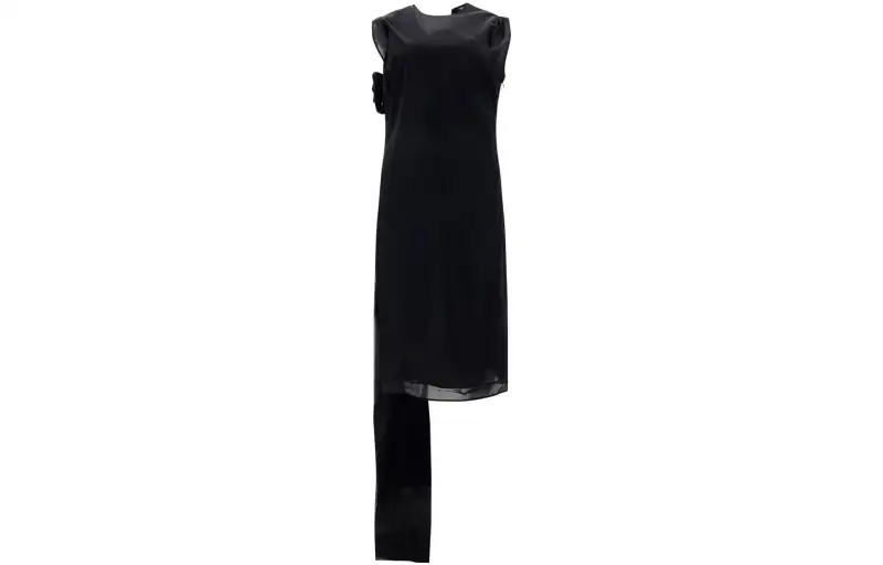 Prada drape-detail midi dress