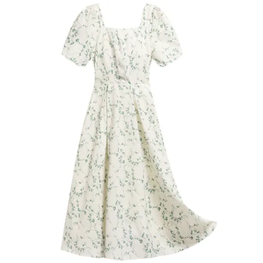 MOPB Short Sleeved Dress Women's Gift Box Set Included Green Floral