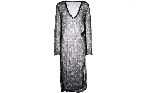SAINT LAURENT V Neck Long Sleeved Dress