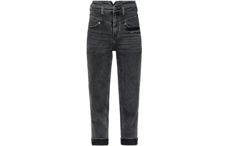 EVISU FW22 Straight Jeans Women's Black